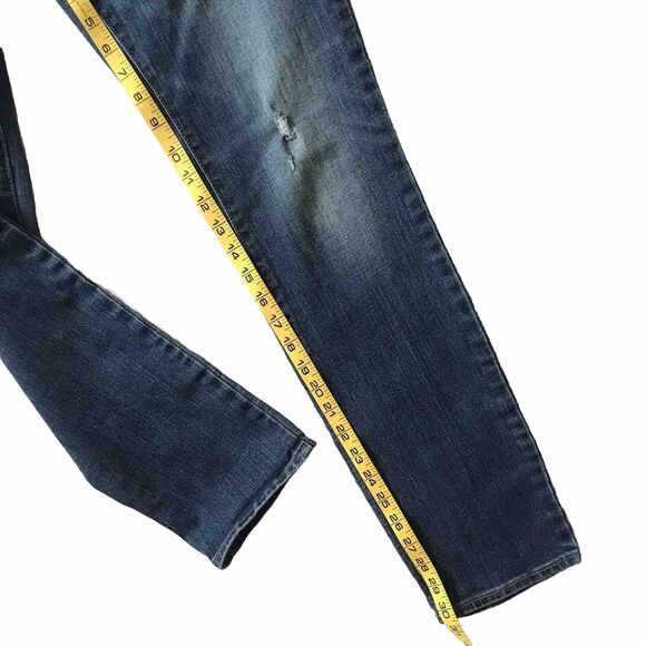 Old Navy Maternity Jeans Med Wash Stretch Full Panel Skinny Size 8 Distressed - Picture 8 of 9